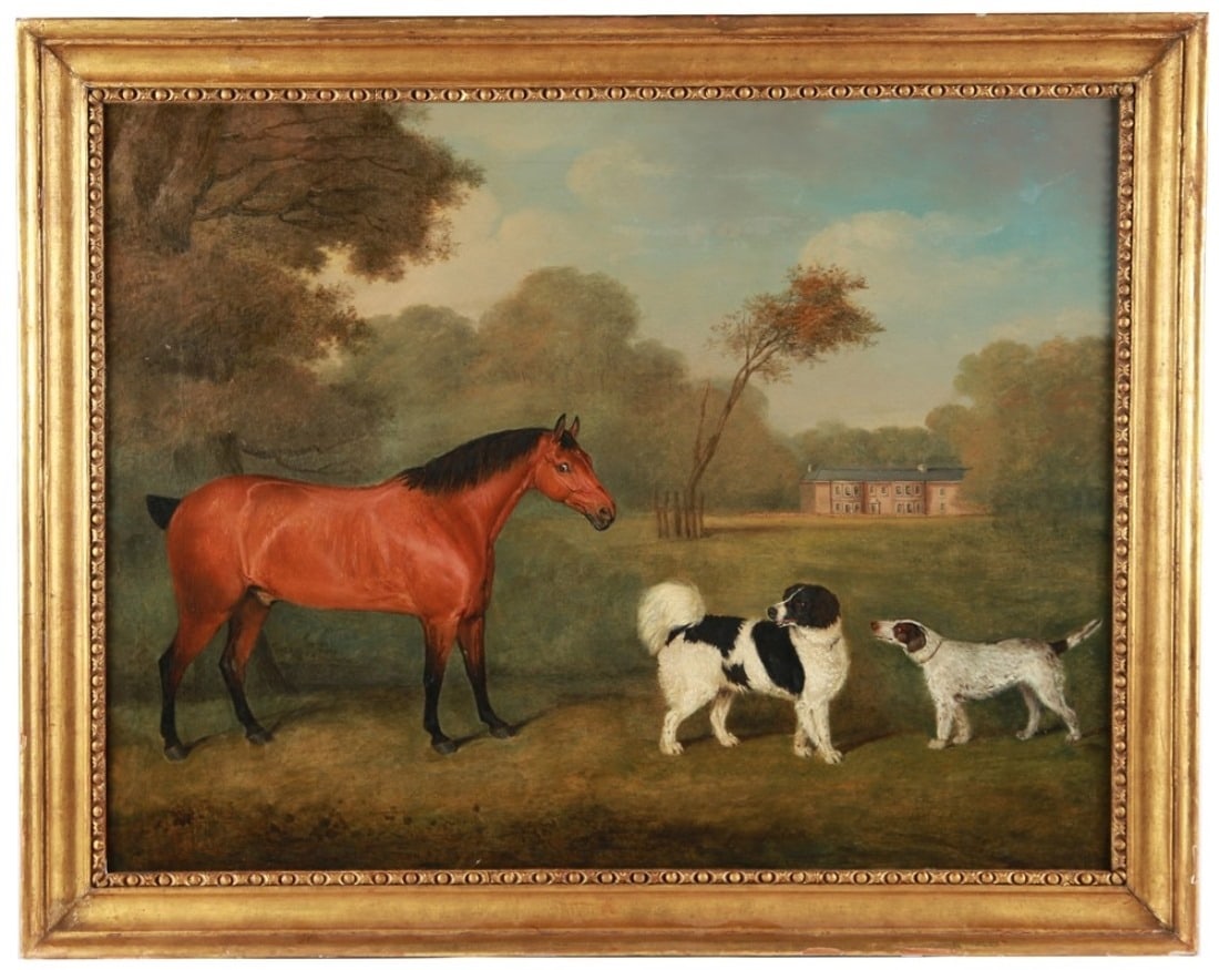 Attrib. Henry Bernard Chalon, Horse with Two Dogs (1 of 6)