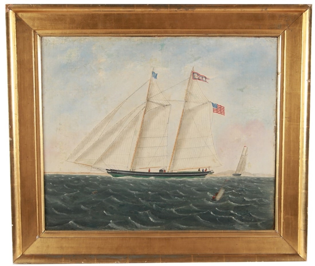 Sands, Oil on Panel Ship Painting (1 of 8)