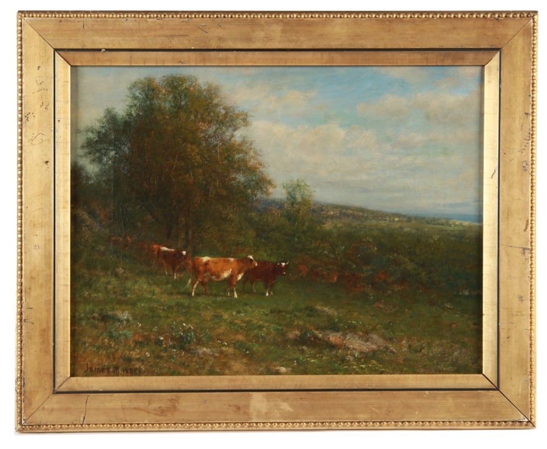 James McDougal Hart, Oil Landscape with Cows (1 of 5)