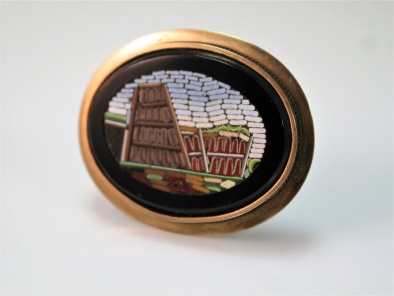 Late 19th C. Micro Mosaic Colosseum Brooch (1 of 4)