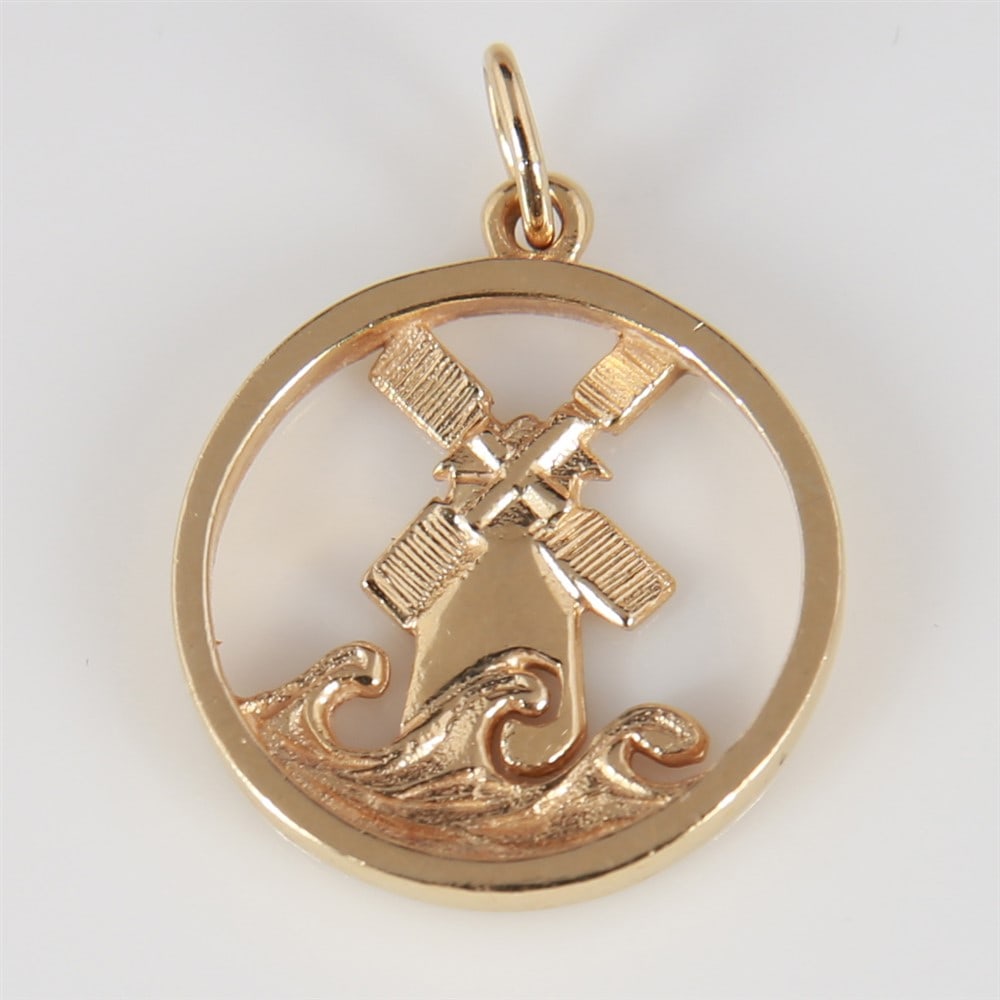 14k Yellow Gold Windmill Charm (1 of 3)