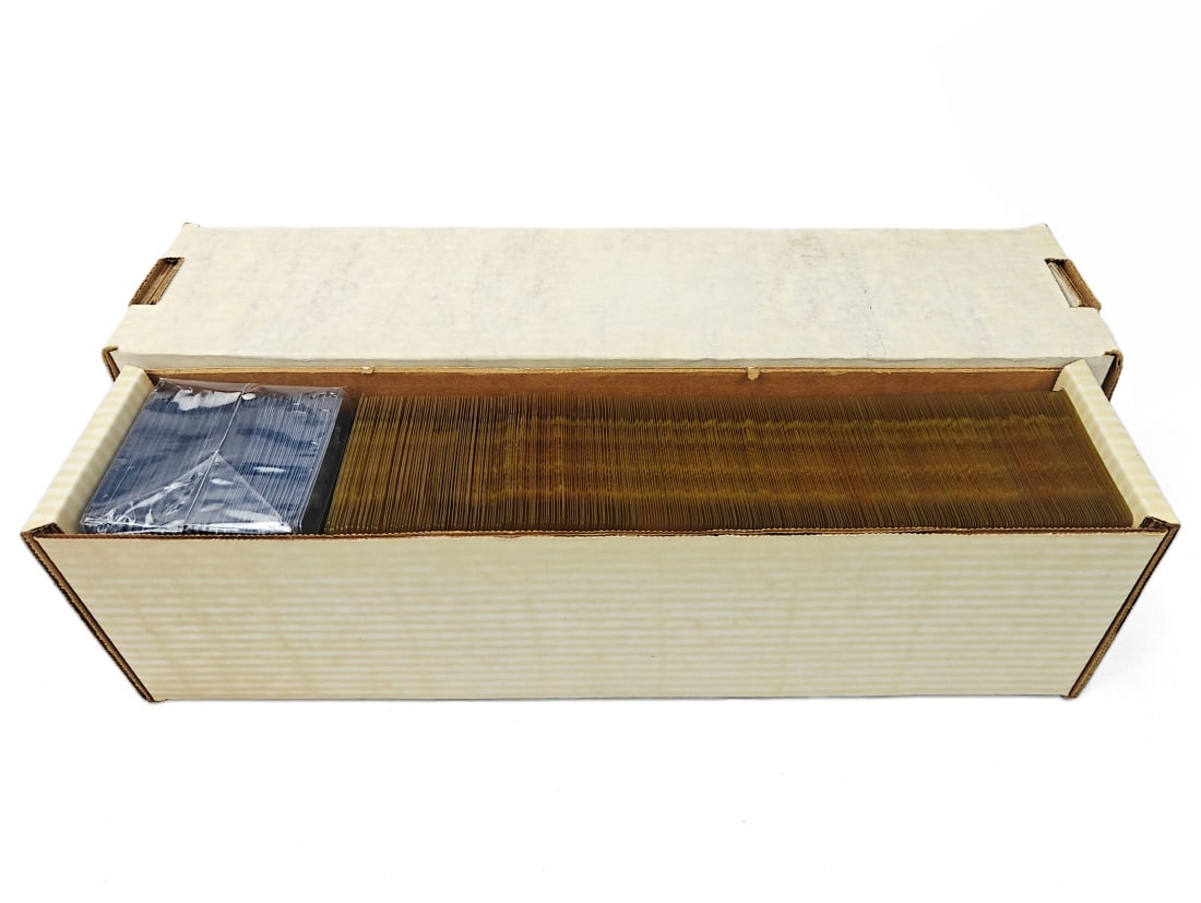 300+ Sleeved 1967 Topps Baseball Cards in Box: Over 800 various 1987 Topps Baseball cards in a collector's box.