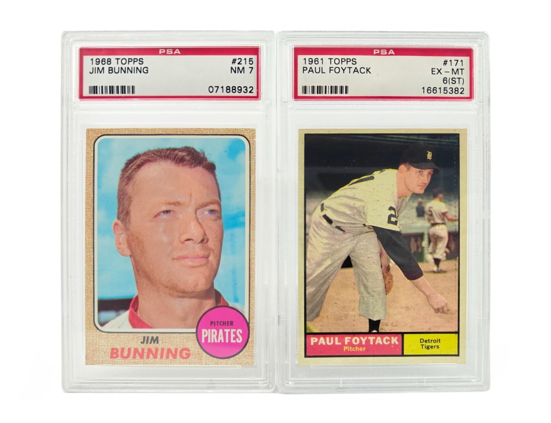 Jim Bunning & Paul Foytack Cards - PSA Graded (1 of 2)