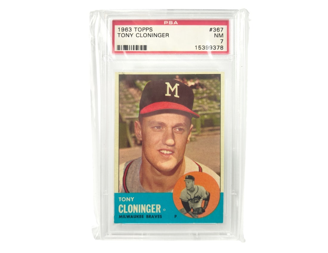 1963 Topps Tony Cloninger Baseball Card - PSA 7 (1 of 2)