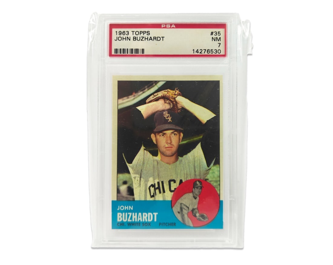 1963 Topps John Buzhardt Baseball Card - PSA 7 (1 of 2)