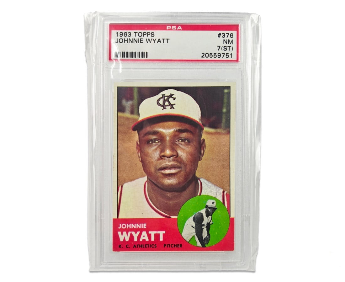 1963 Topps Johnnie Wyatt Baseball Card - PSA 7 (1 of 2)