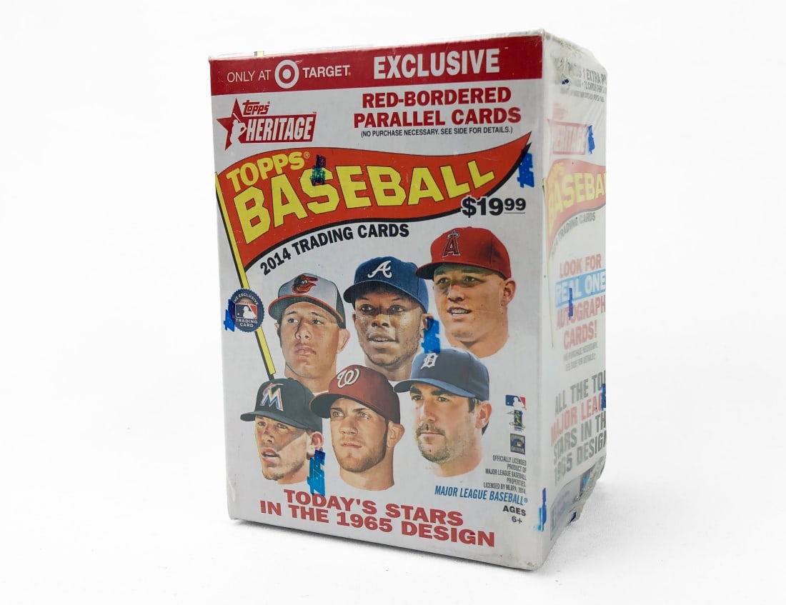Sealed 2014 Topps Heritage 8-Pack Blaster Box: 2014 Topps Heritage Baseball Retail Blaster Box - Sealed ? Target Exclusive Includes eight packs per box, with nine cards per pack. (72 Total cards)