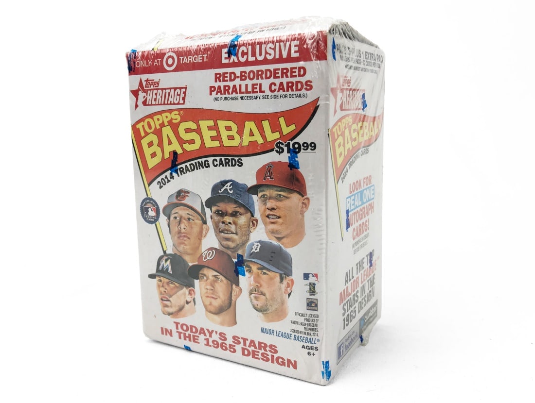 Sealed 2014 Topps Heritage 8-Pack Blaster Box: 2014 Topps Heritage Baseball Retail Blaster Box - Sealed ? Target Exclusive Includes eight packs per box, with nine cards per pack. (72 Total cards)
