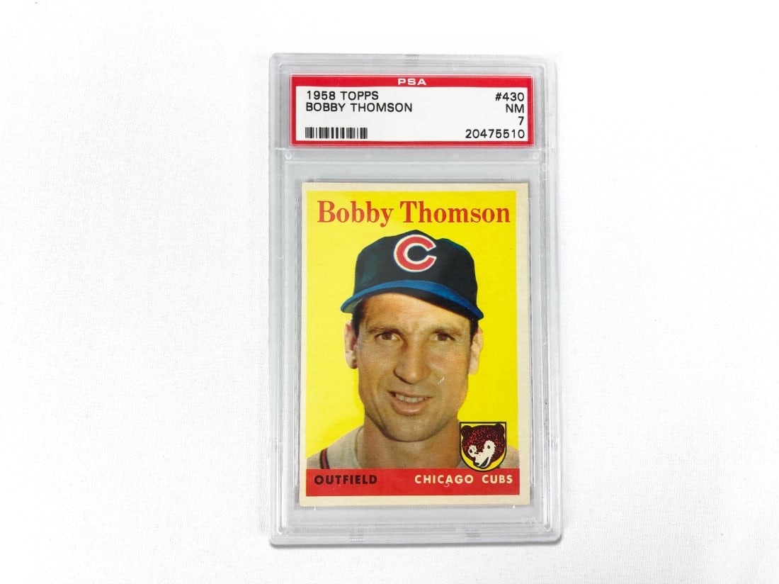 A 1958 Bobby Thomson MLB Baseball Card by Topps (1 of 2)