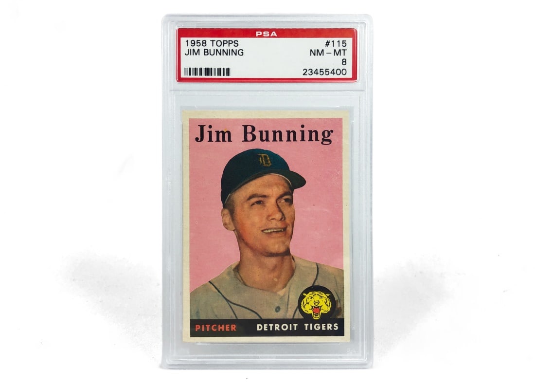 1958 Topps Jim Bunning Baseball Card - PSA 8 (1 of 2)