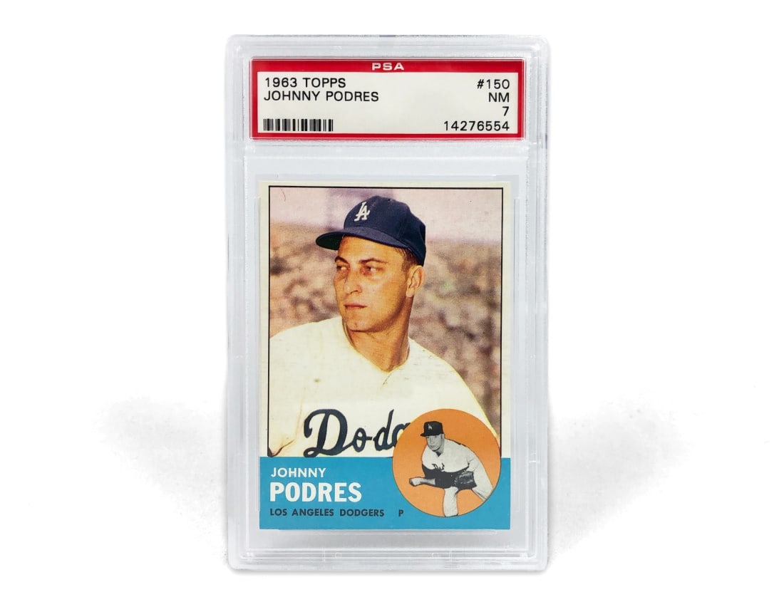 1963 Topps Johnny Podres Baseball Card - PSA 7 (1 of 2)