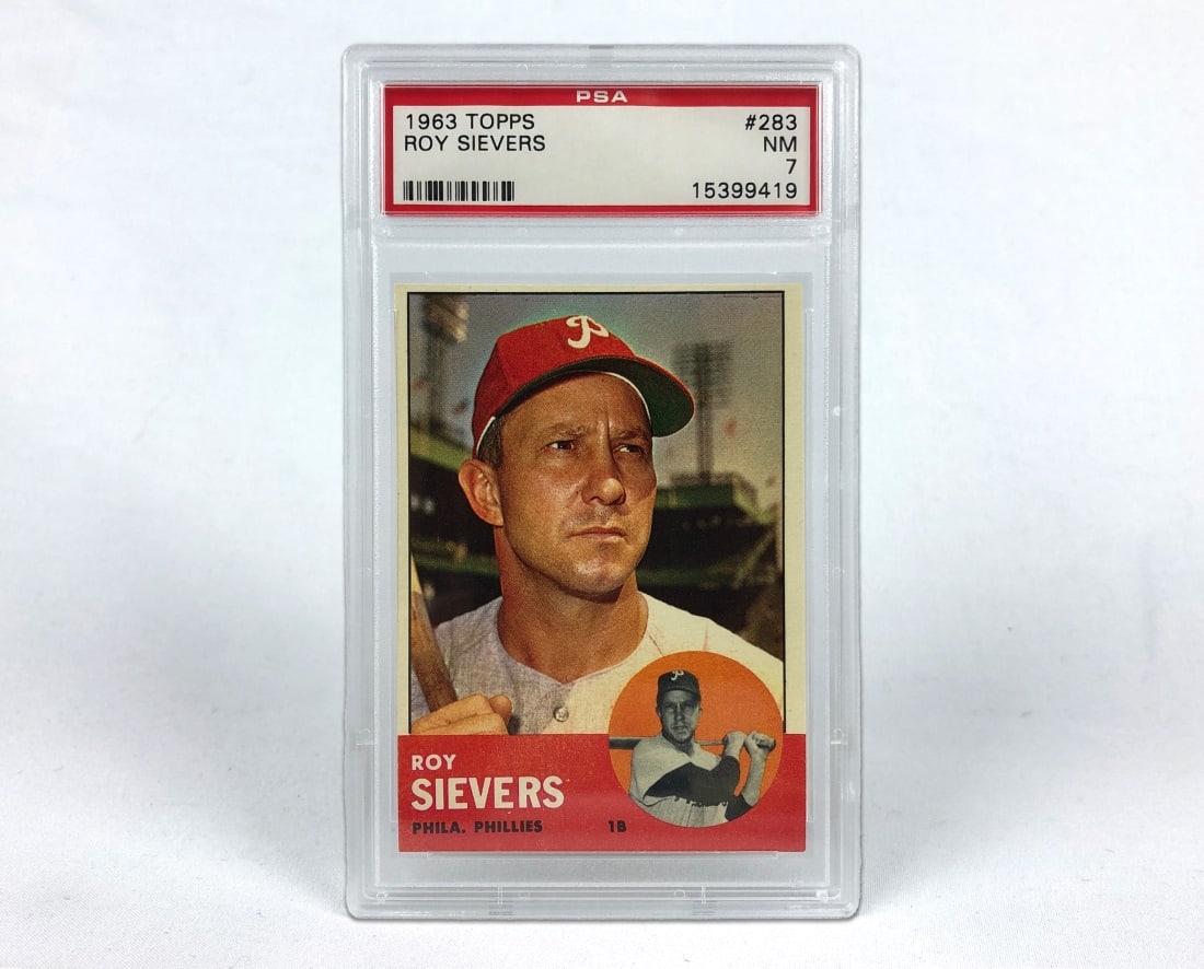 1963 Topps Roy Sievers Baseball Card - PSA 7 (1 of 2)
