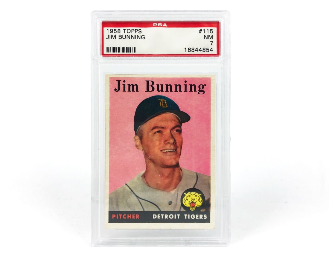 1958 Topps Jim Bunning Baseball Card - PSA 7 (1 of 2)