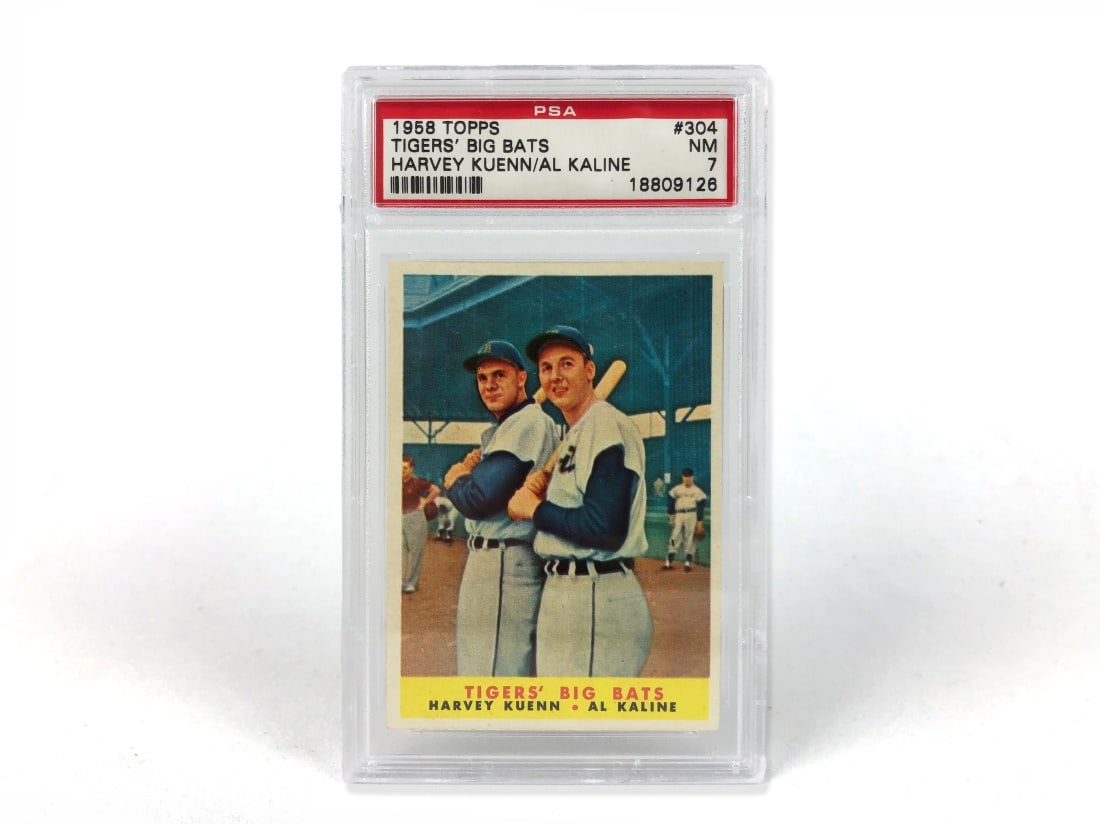 1958 Topps Big Bats - Kuenn / Kaline Card - PSA 7 (1 of 2)