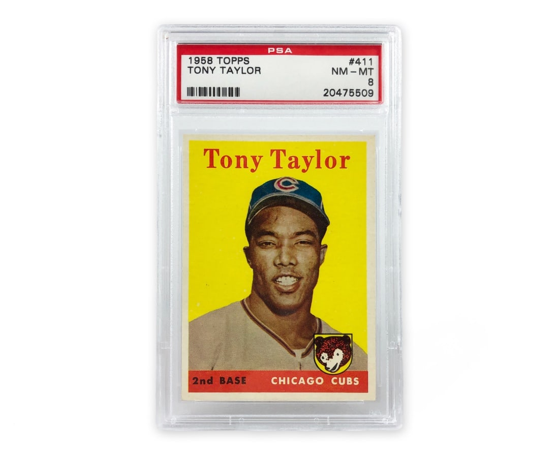 1958 Topps Tony Taylor Baseball Card - PSA 8 (1 of 2)