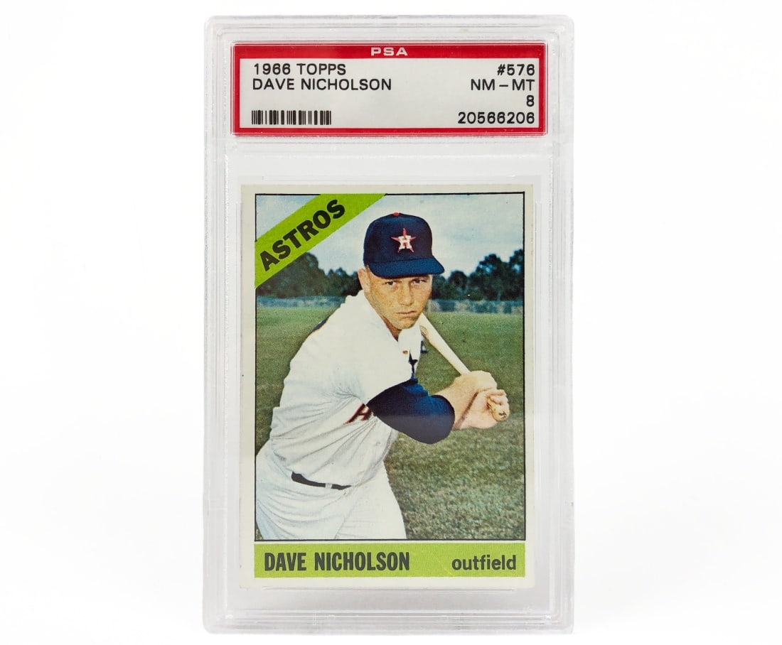 1966 Topps Dave Nicholson Baseball Card - PSA 8 (1 of 2)