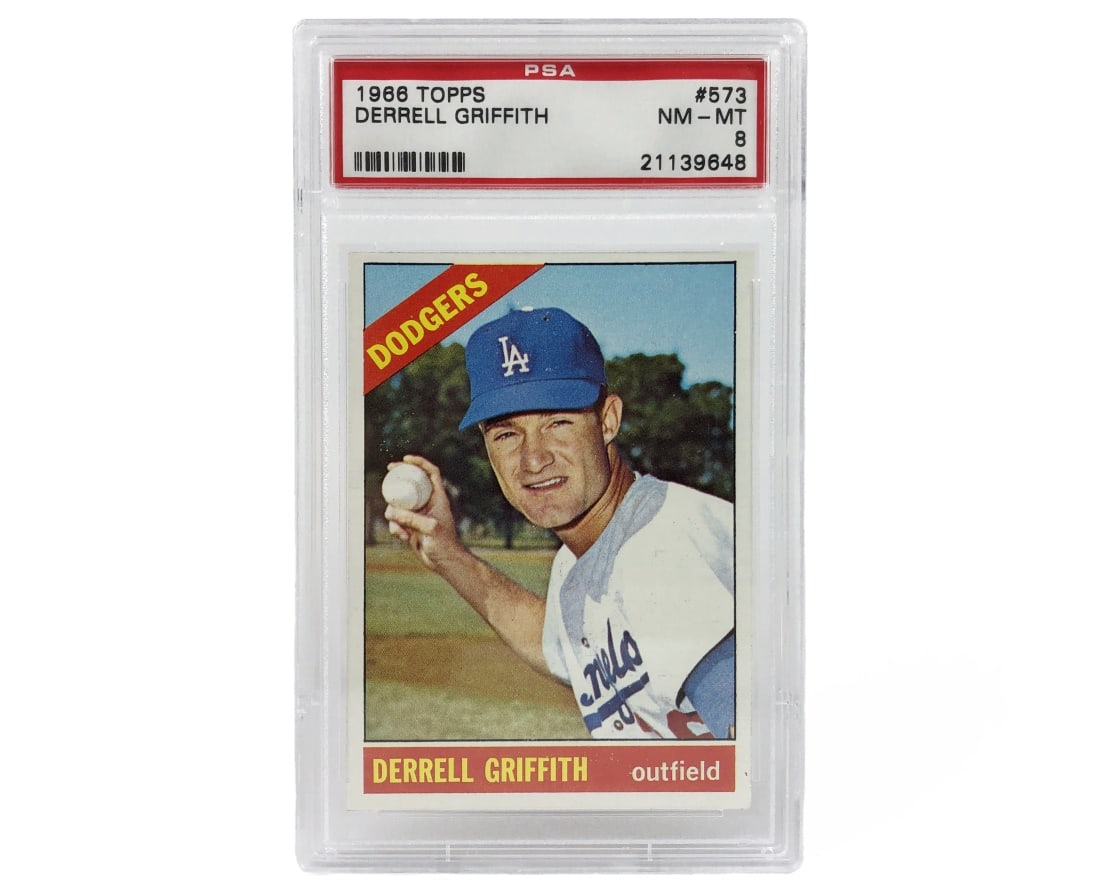 1966 Topps Derrell Griffith Baseball Card - PSA 8 (1 of 2)