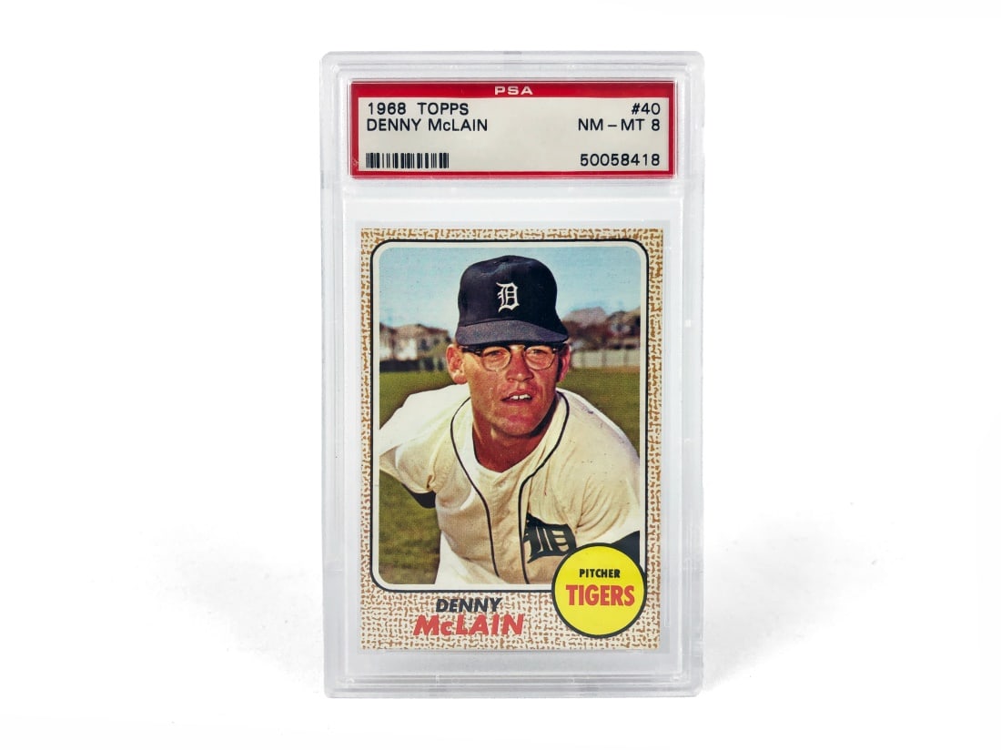 1968 Topps Denny McLain Baseball Card - PSA 8 (1 of 2)