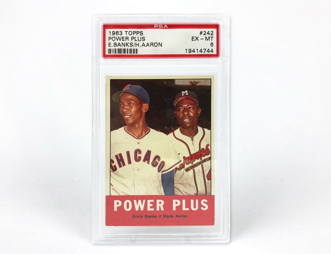 1963 Topps Power Plus - Banks / Aaron Card - PSA 6 (1 of 2)