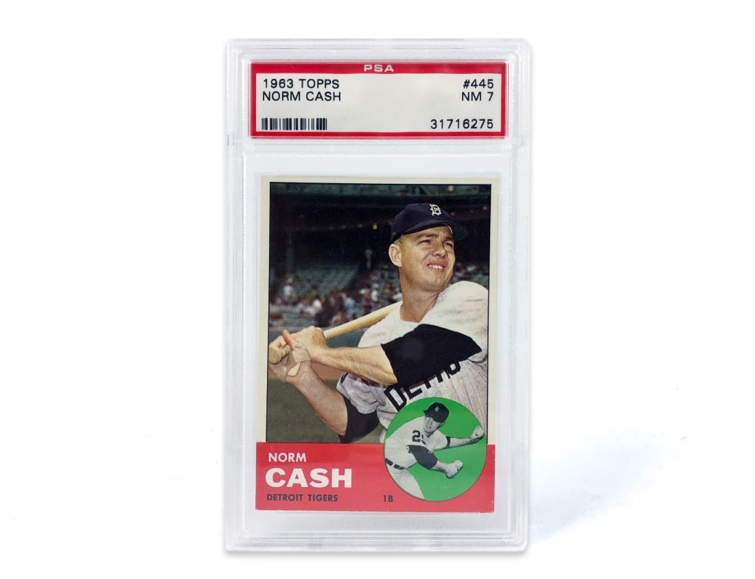 1963 Topps Norm Cash Baseball Card - PSA 7 (1 of 2)