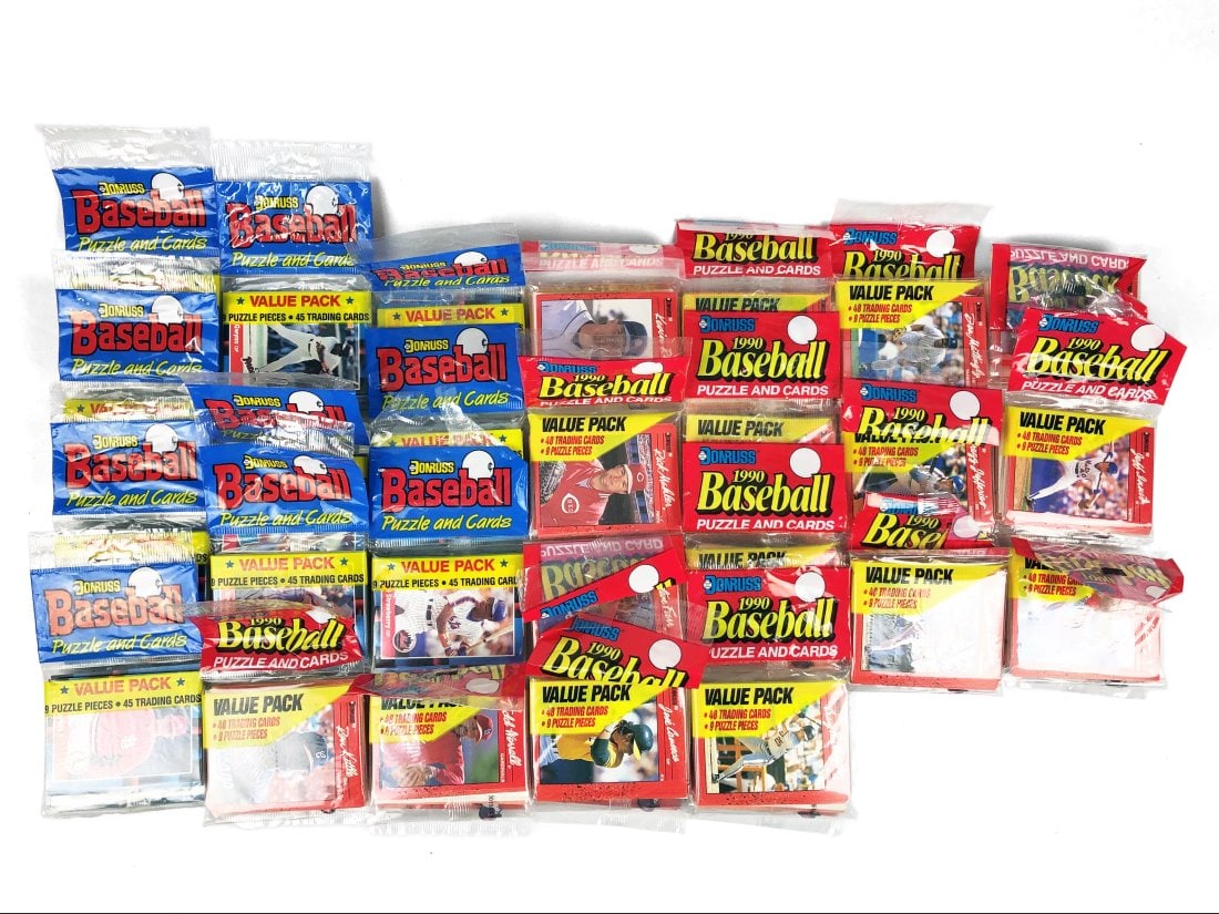26 Donruss Baseball Puzzle & Card Packs 1988 & '90 (1 of 3)