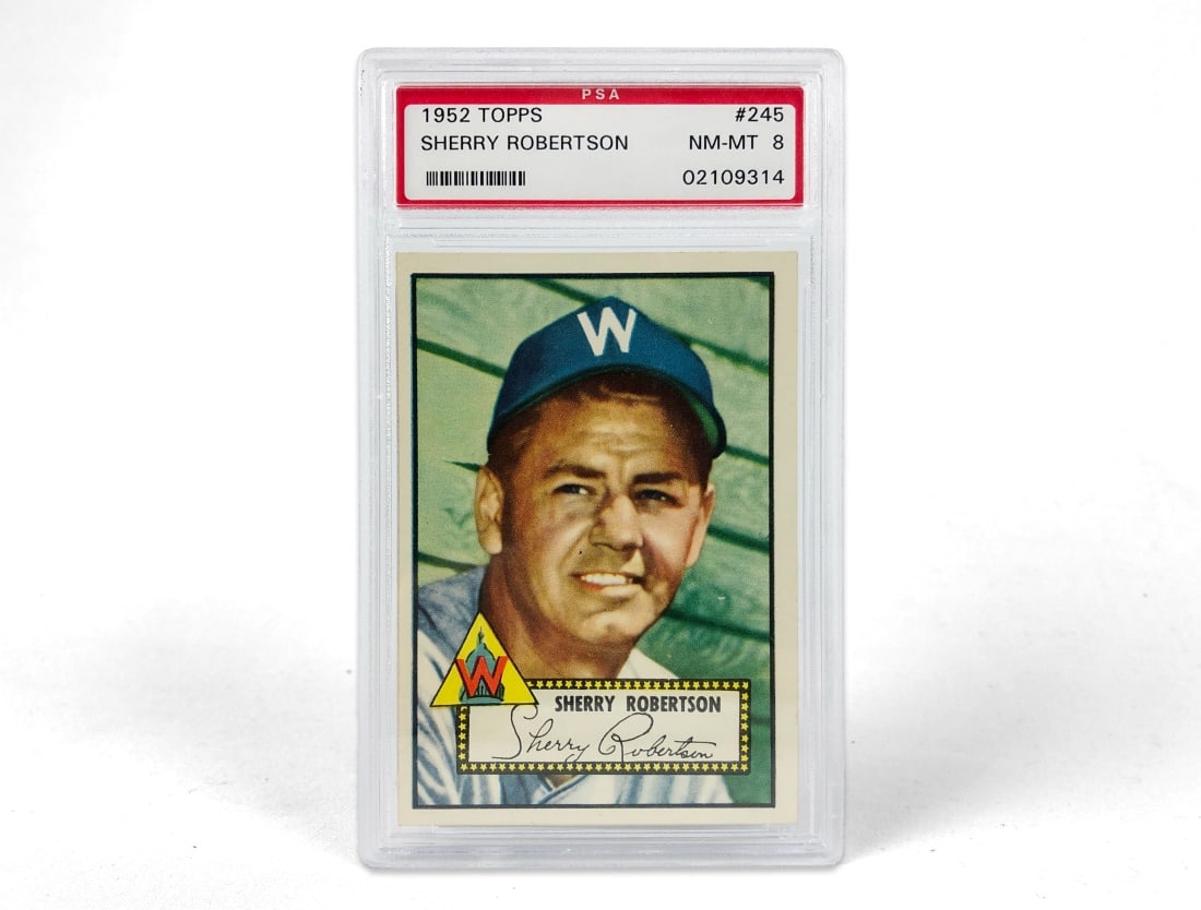 1952 Topps Sherry Robertson Baseball Card - PSA 8 (1 of 2)