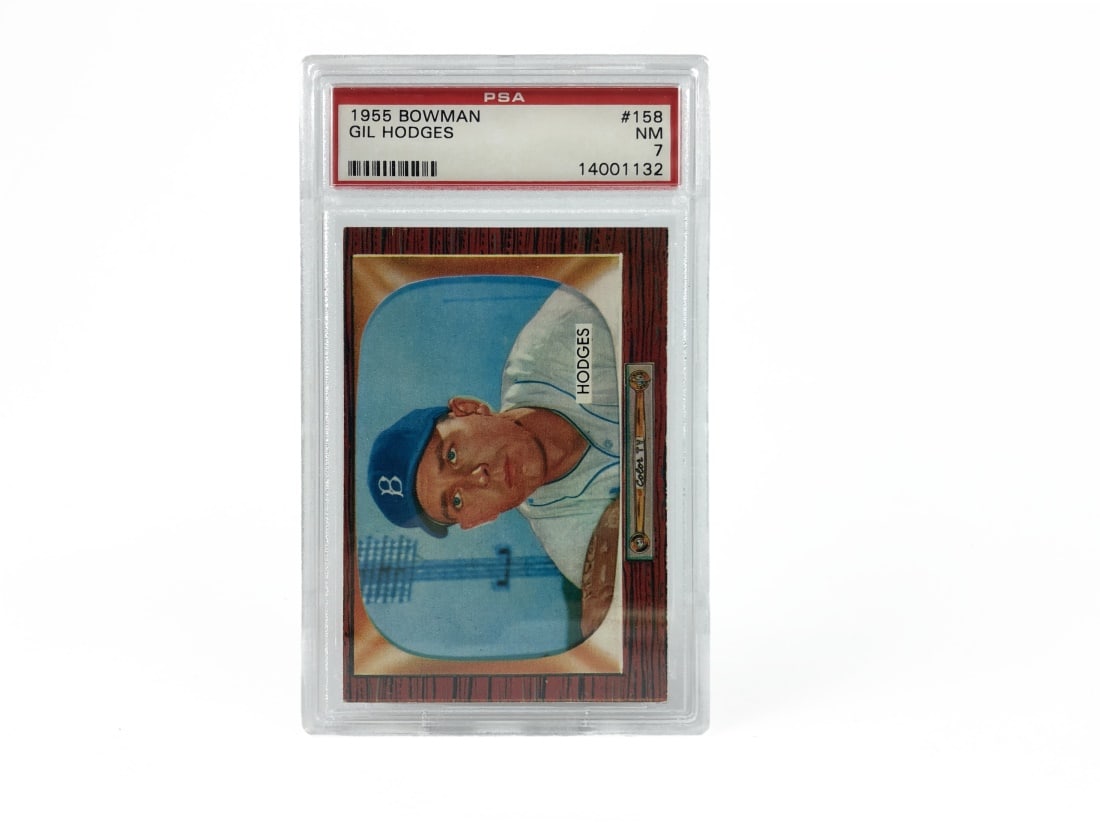 1955 Topps Gil Hodges Baseball Card - PSA 7 (1 of 2)