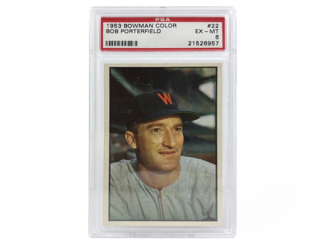 1953 Bowman Bob Porterfield Baseball Card - PSA 6 (1 of 2)