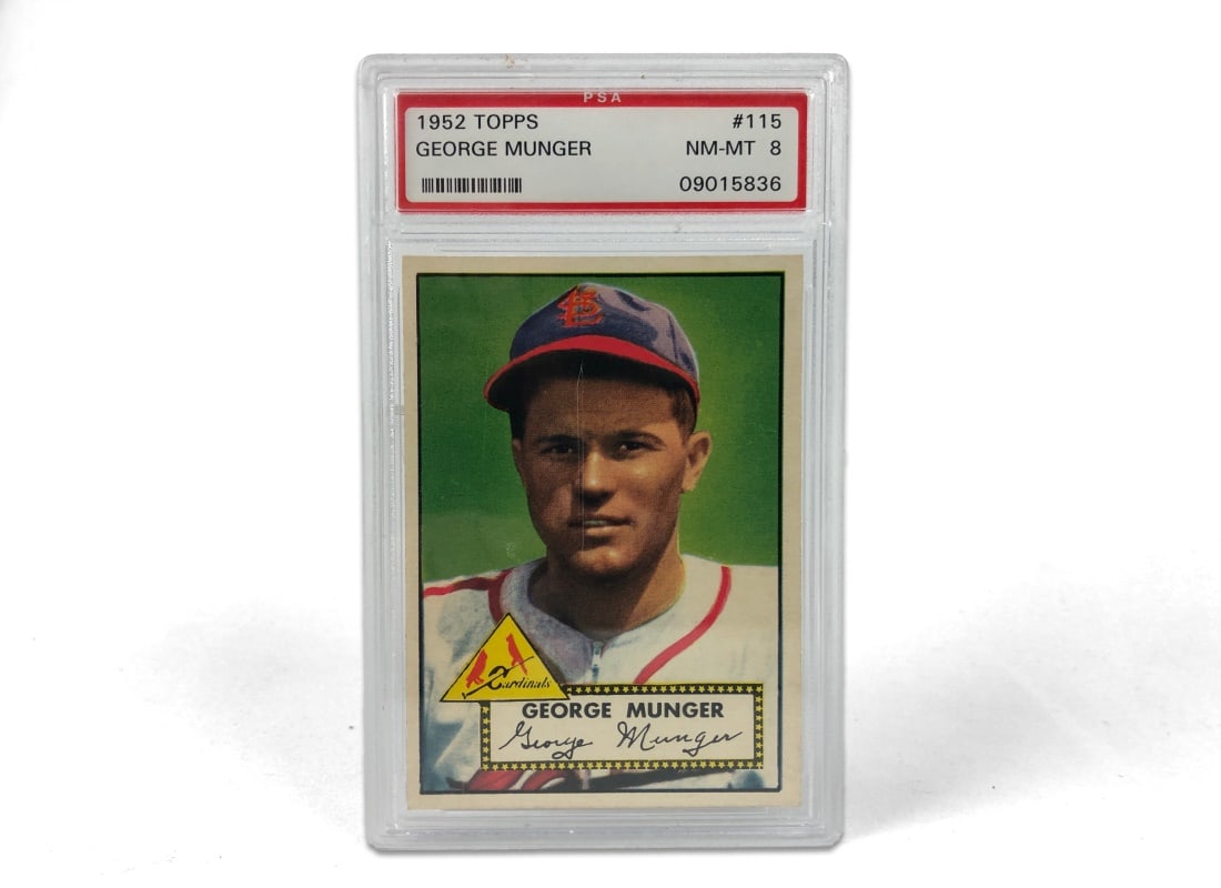 1952 Topps George Munger Baseball Card - PSA 8 (1 of 2)