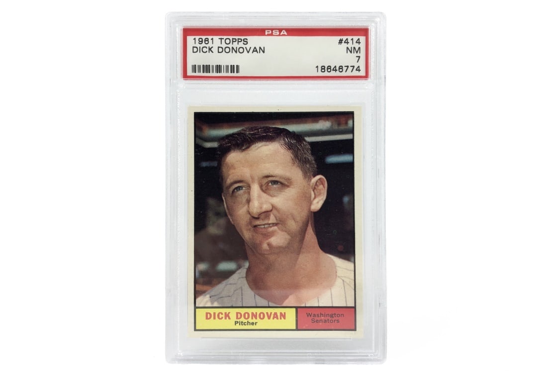 1961 Topps Dick Donovan Baseball Card - PSA 7 (1 of 2)