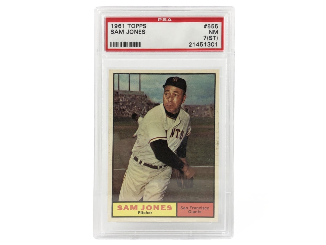 1961 Topps Sam Jones Baseball Card - PSA 7 (1 of 2)