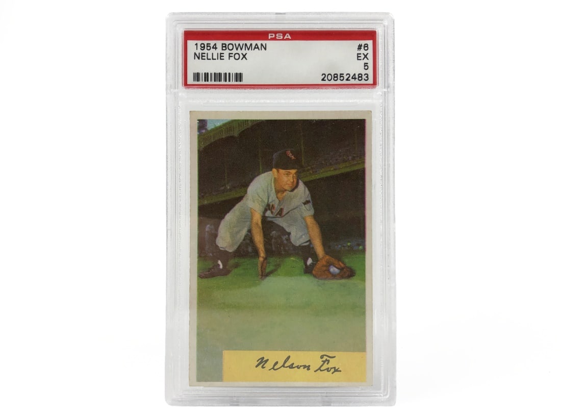 1954 Bowman Nellie Fox Baseball Card - PSA 5 (1 of 2)