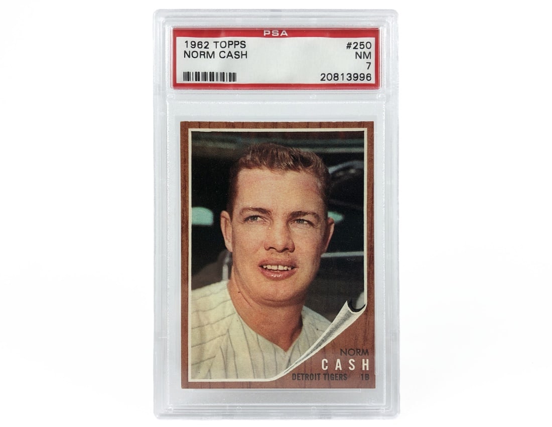 1962 Topps Norm Cash Baseball Card - PSA 7 (1 of 2)