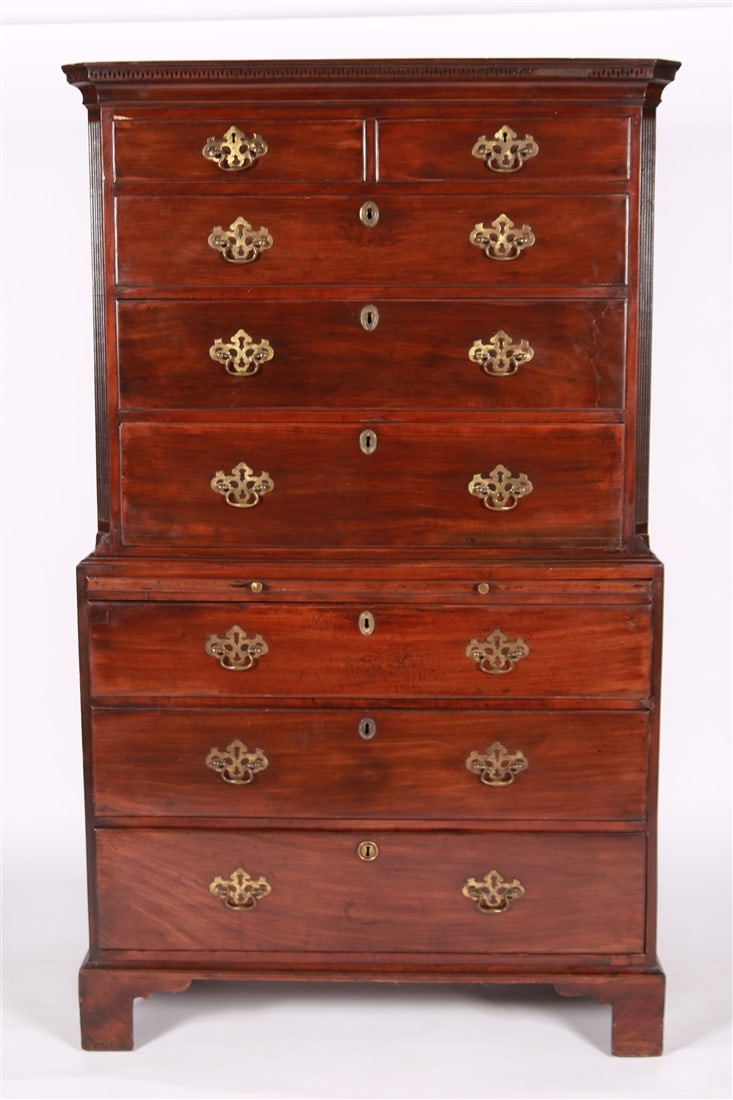 English Mahogany Chest on Chest (1 of 5)