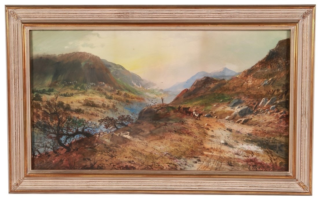 E. Percy, Scottish Highlands Watercolor (1 of 5)