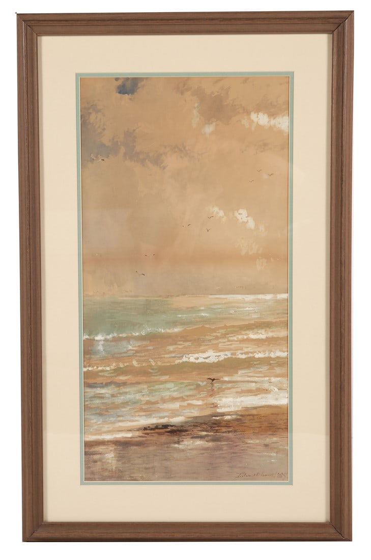 Edmund Darch Lewis, Seascape Watercolor (1 of 5)