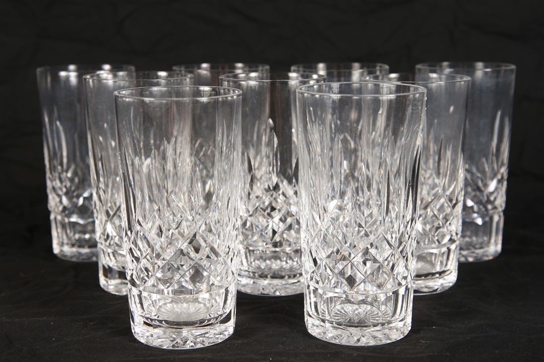 Waterford, Set of Nine "Lismore" Highball Glasses (1 of 3)