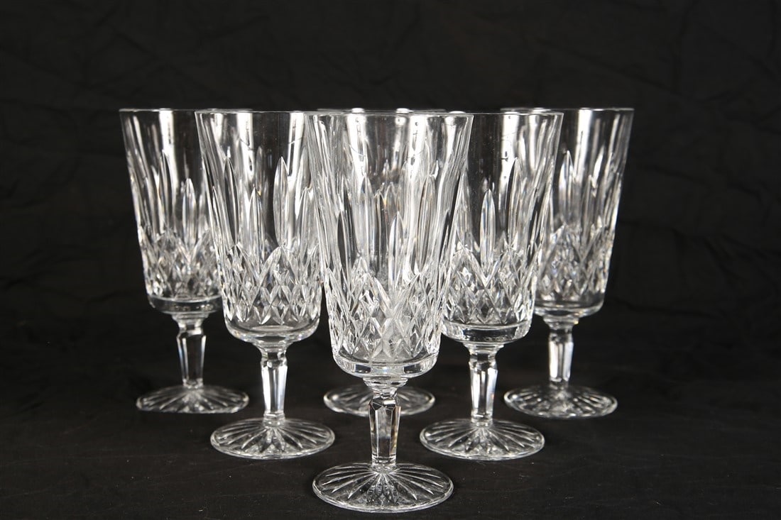 Waterford, Six "Lismore" Tall Iced Tea Glasses (1 of 3)