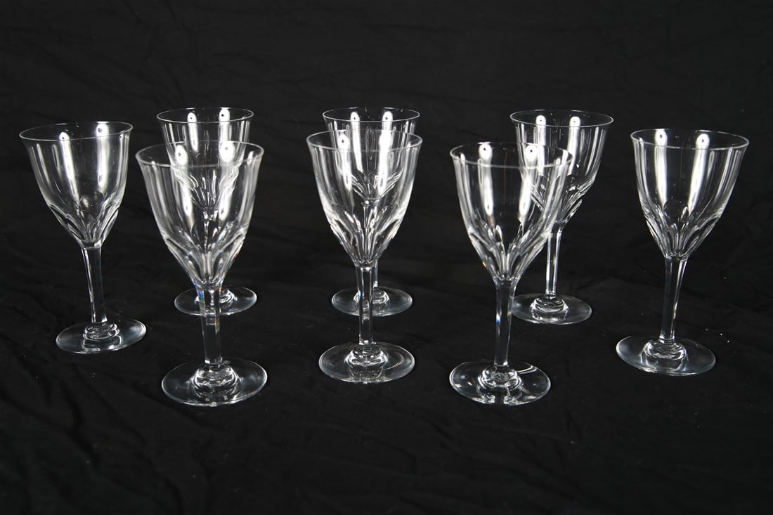 Baccarat, Eight "Genova" Flared Claret Wine (1 of 5)
