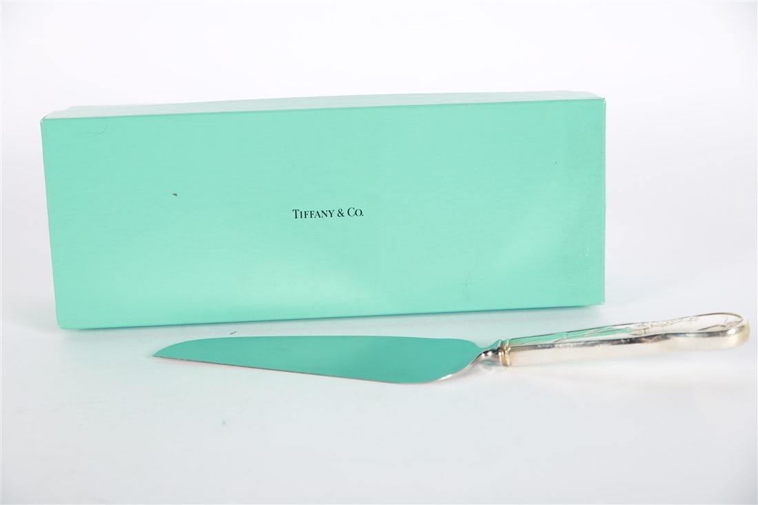 Tiffany & Co., Sterling Silver Cake Server: Tiffany & Co. (American, established 1837). "Japanese" pattern. Sterling silver, stainless steel. Length: 10 1/2". Sterling silver Tiffany & Co. cake server in the Japanese pattern. Marked "Tiffany & 