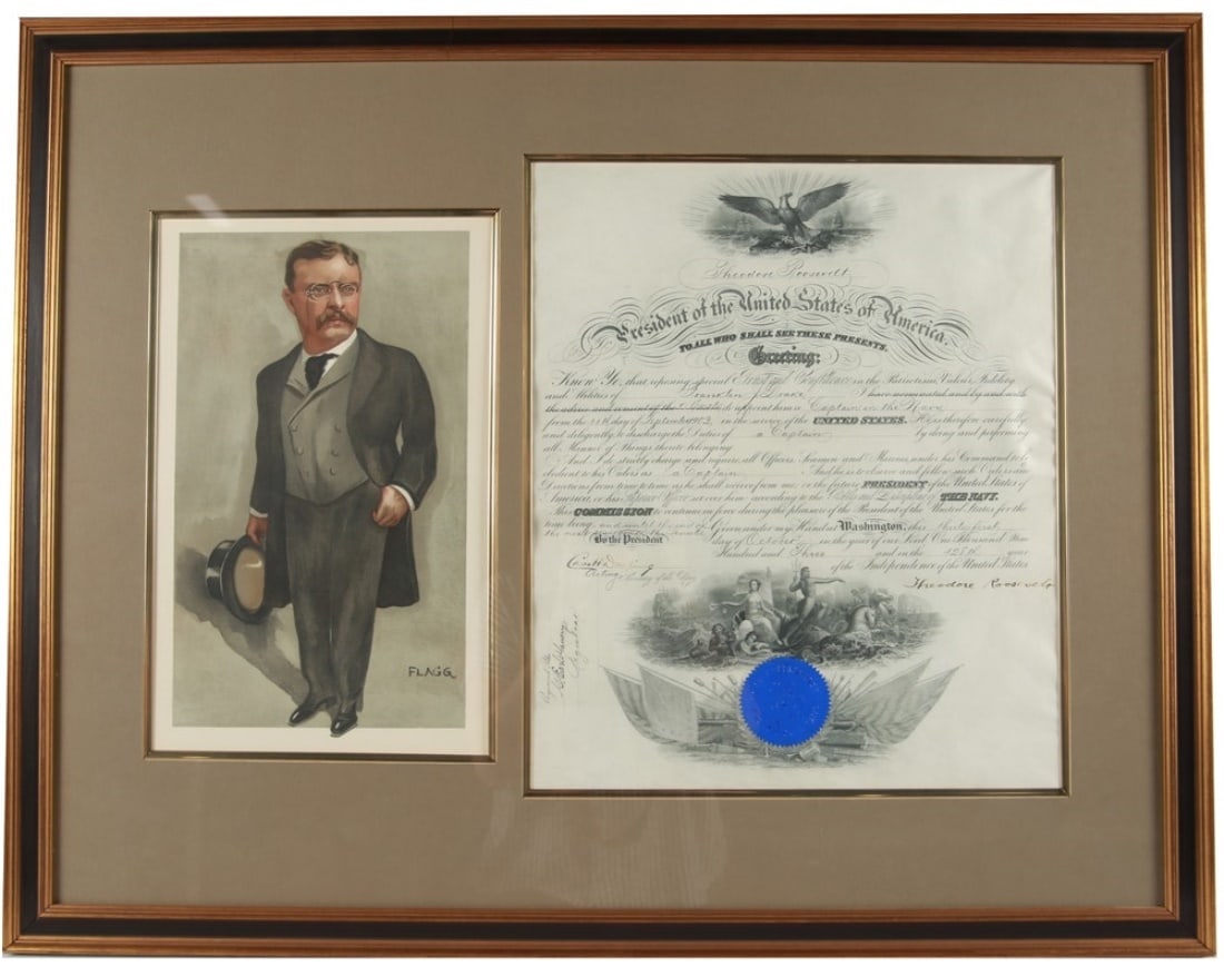 Theodore Roosevelt Signed Naval Appointment (1 of 6)