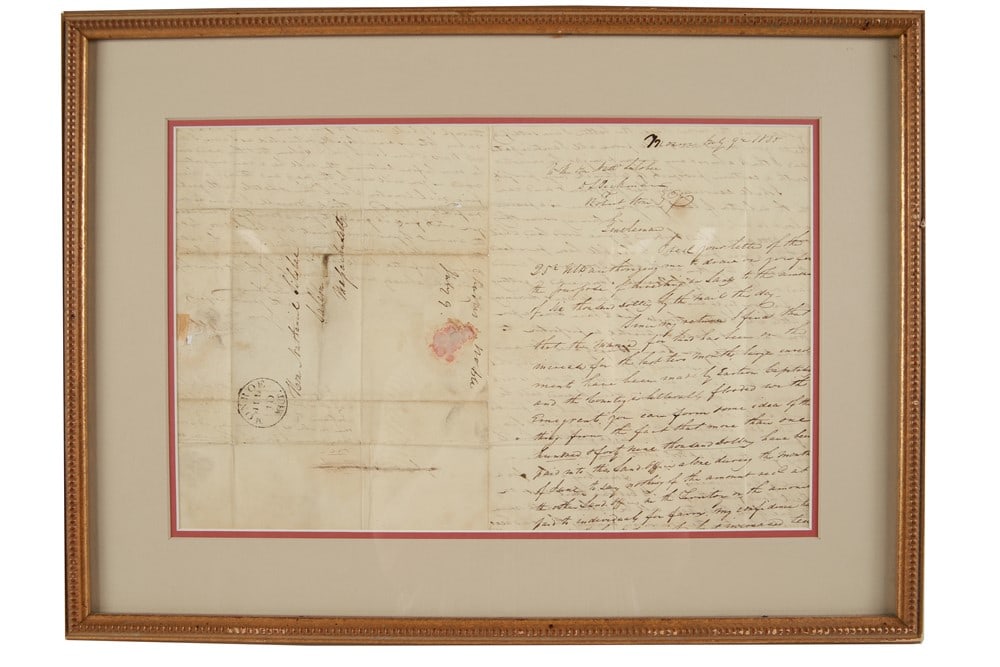 Nathaniel Silsbee Framed Letter - Salem, MA (1 of 3)