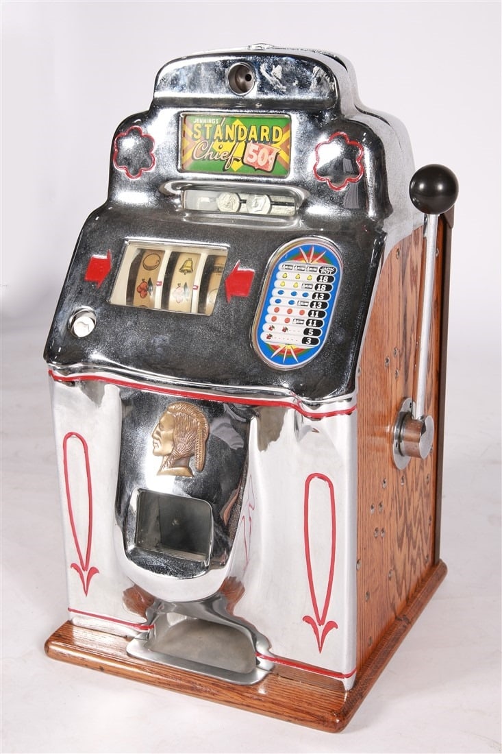 Jennings Standard Chief 50c Slot Machine (1 of 5)