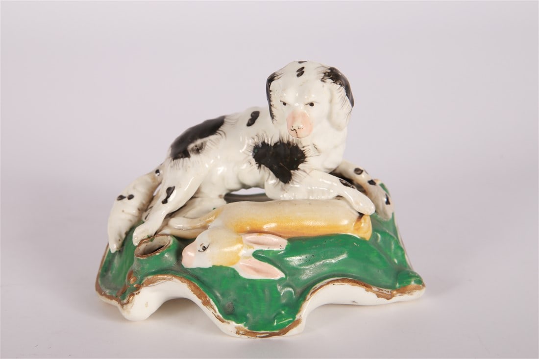 Staffordshire, Hunting Dog Pen Holder (1 of 5)