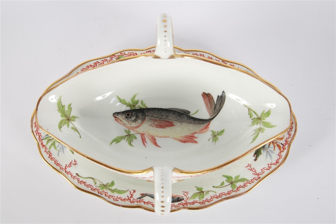 Meissen, Porcelain Fish Gravy Boat (1 of 5)