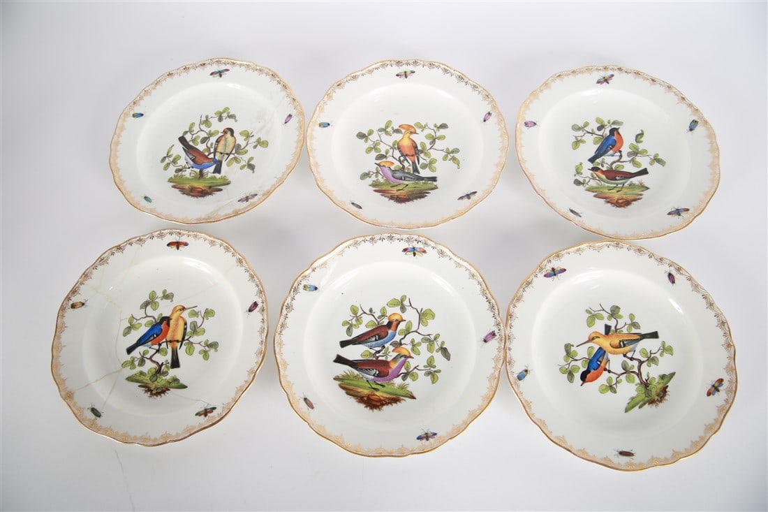 Meissen, Six Ornithological Porcelain Plates (1 of 8)