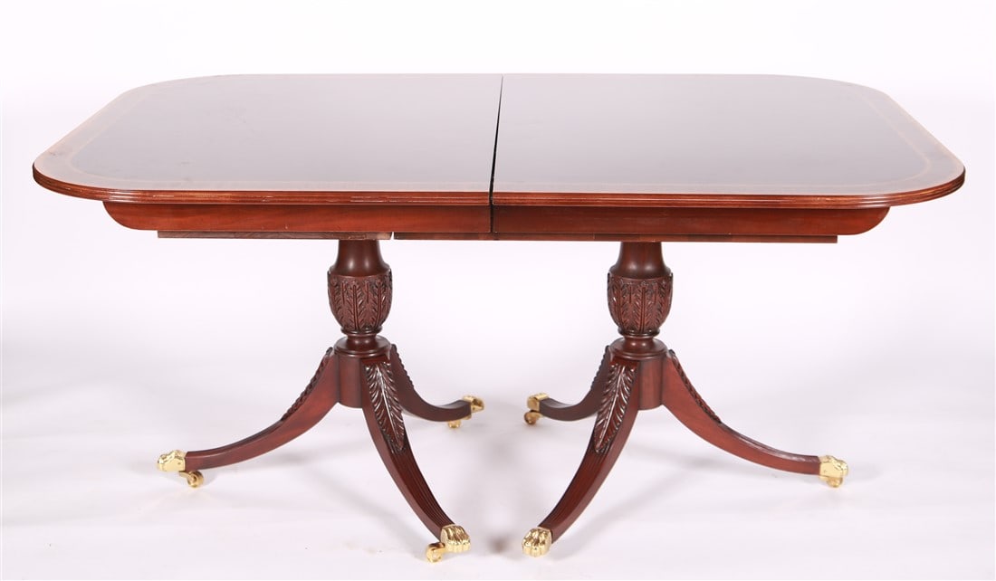 Henredon Furniture, Mahogany Inlaid Dining Table (1 of 5)