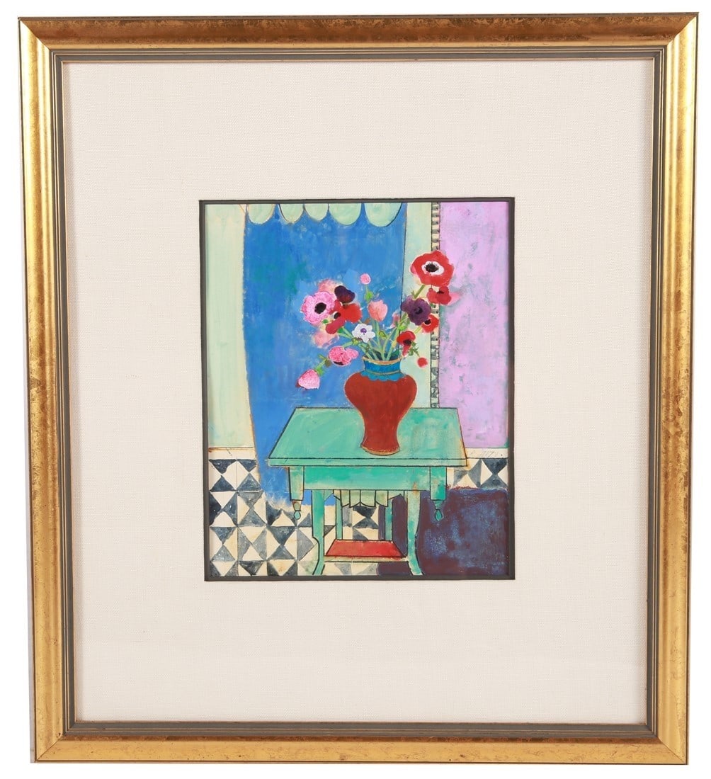 Richard Jerzy, "Interior with Anemones" (1 of 4)