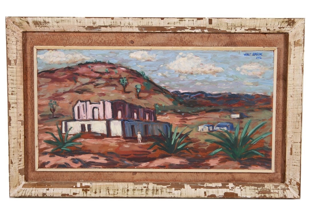 Walter Speck, Oil on Board Desert Scene (1 of 4)