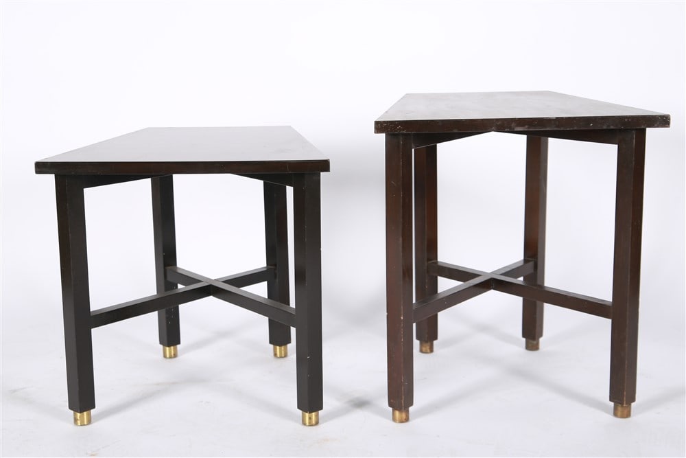 Wormley for Dunbar, Pair of Wedge Tables (1 of 6)